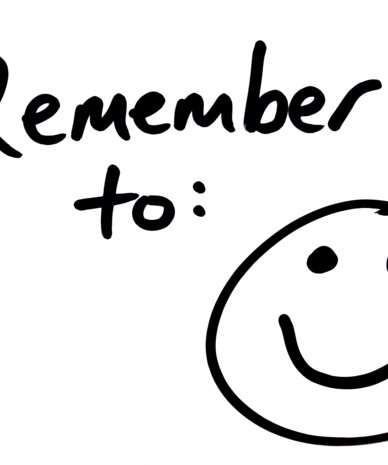 Hand drawn Remember to: with a smiley face.