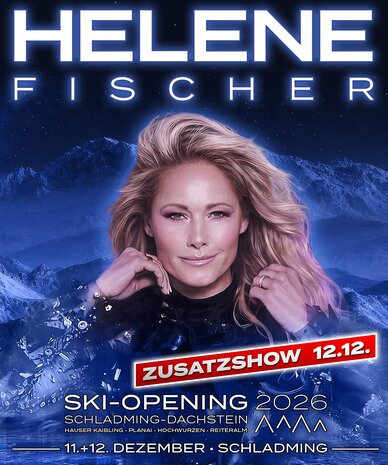 Poster featuring Helene Fischer for ski opening 2026